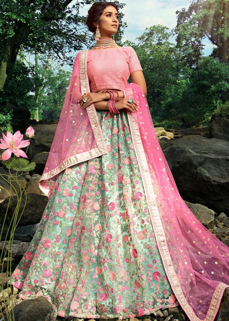 desilook lifestyle Multicolor MAHOTSAV MOHMANTHAN LEHENGA CHOLI at Rs 5095  in Surat