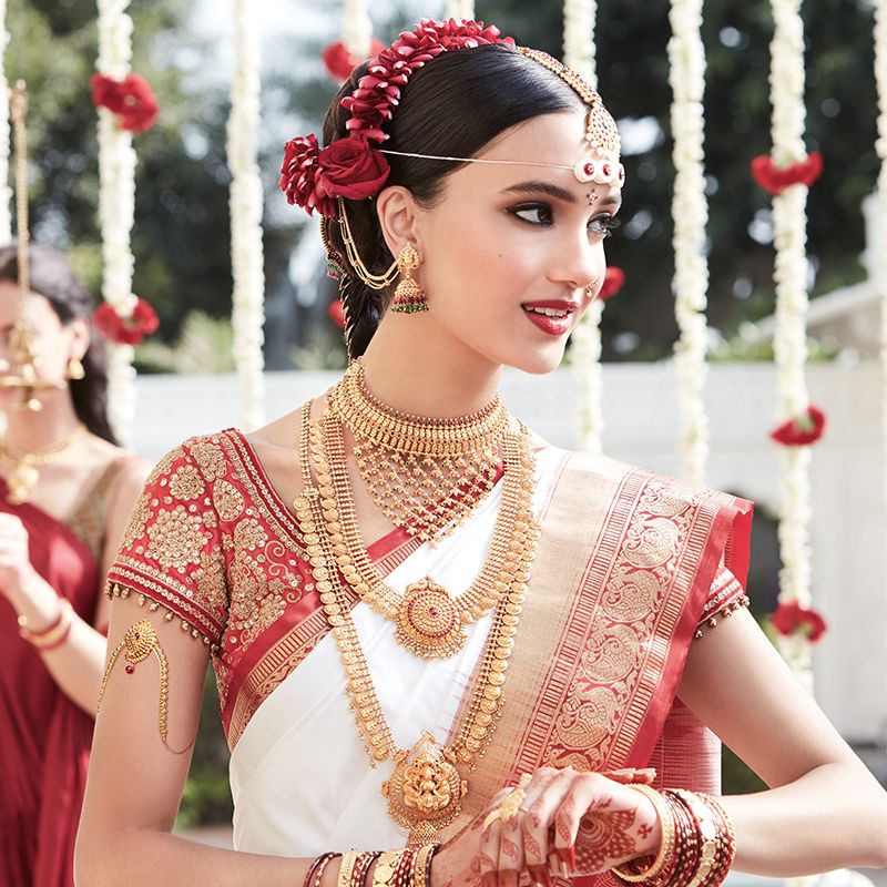 Indian bride and groom trousseau