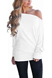 Beat the Cold in Style with these Winter Outfit Ideas. Off Shoulder Sweaters. Image from amazon.com