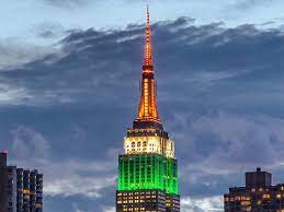 Image of the Indian tricolor on the Empire State Building, New York. Image from economictimes.indiatimes.com