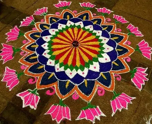 220 Best Colour Rangoli ideas  rangoli colours, rangoli designs, easy  rangoli designs