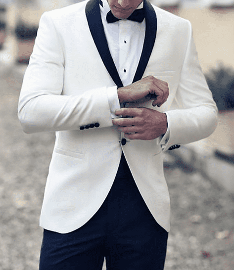 7 Tuxedo Suit Ideas For NRI Groom- Black and White Tuxedo