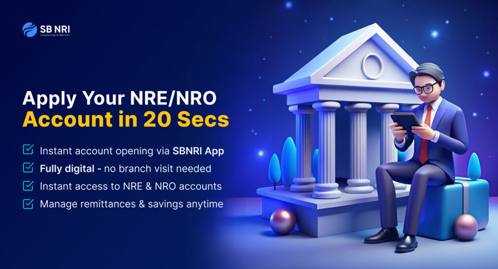 Open Your NRE / NRO Account in 20 Seconds. Fast, secure, and fully digital with SBNRI through a State Bank of India USA Branch